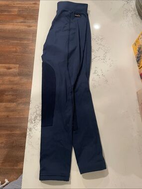 Kerrits Navy Girls Horse Riding Pants with Knee Grip NAVY